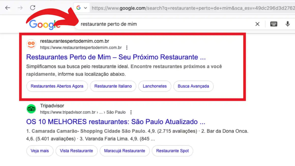 print restaurante no pari com estratégia de marketing local